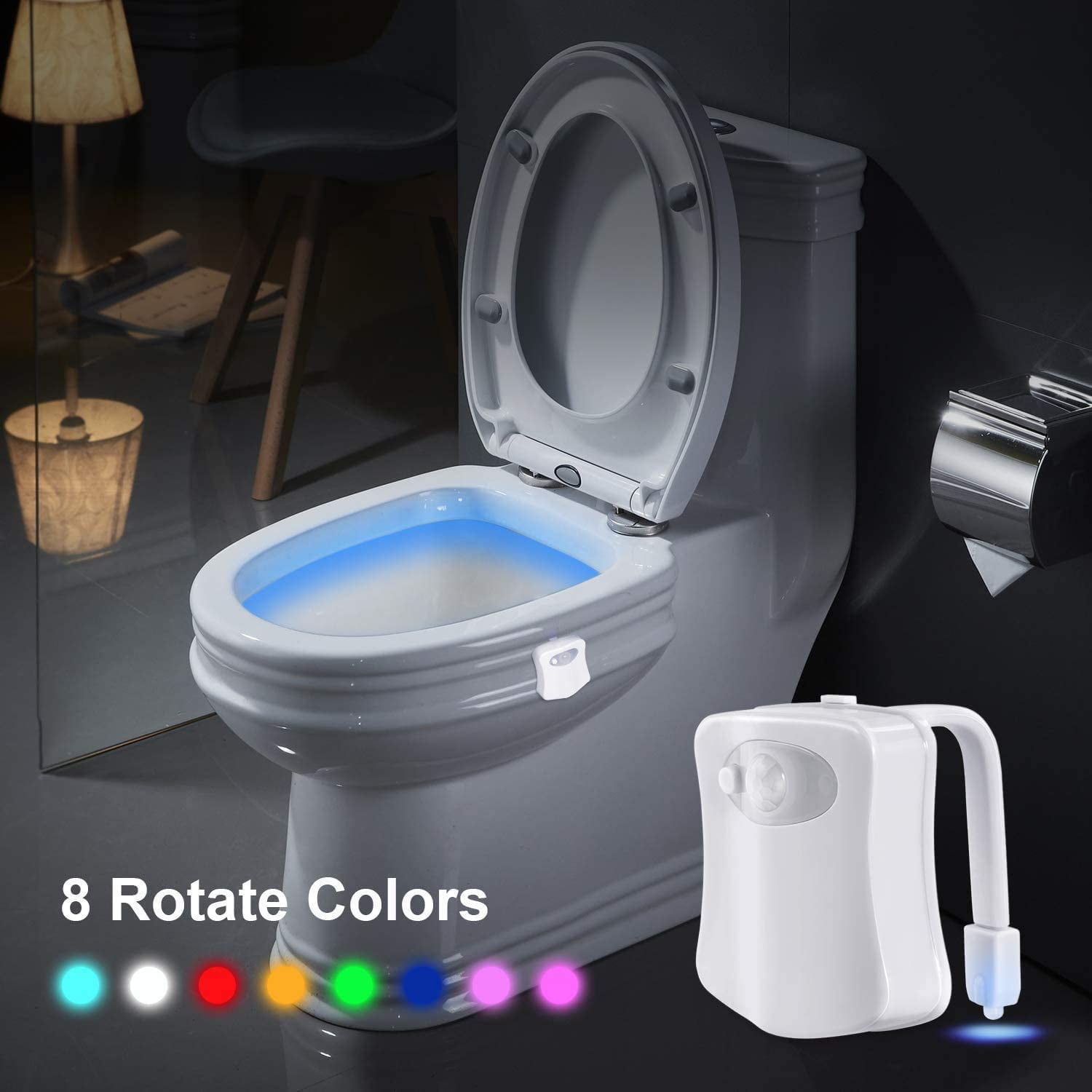 LAVAED Motion Sensor Toilet Night Light Home Toilet Light Bathroom