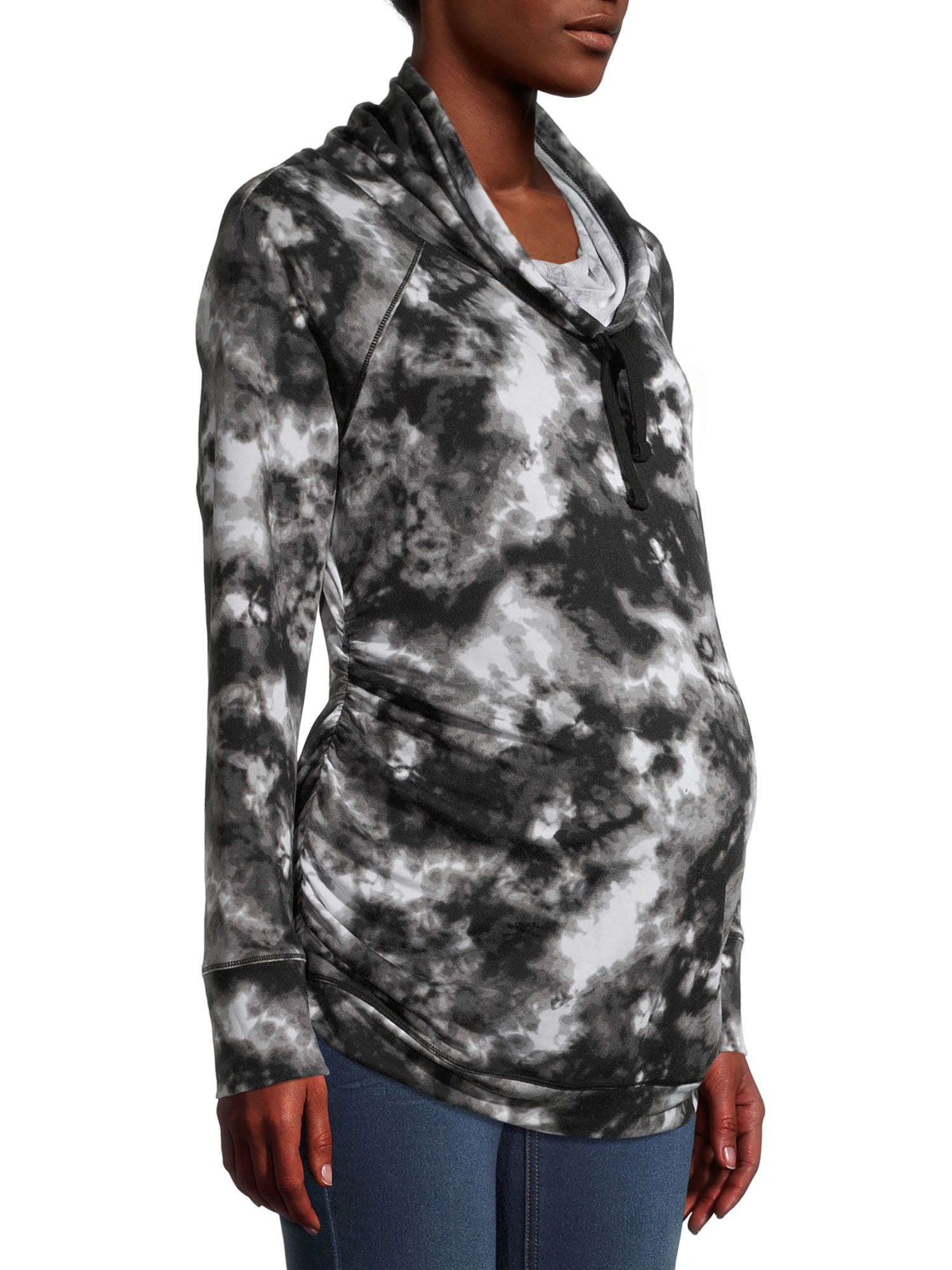 maternity cowl neck sweatshirt