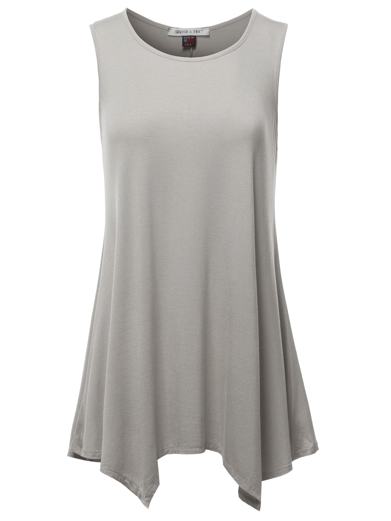 Sleeveless Top With Asymmetric Hem