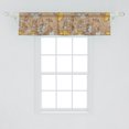 thumbnail image 2 of Retro Window Valance, Flowers and Leaves Illustration in Warm Colors Floral Concept Art, Curtain Valance for Kitchen Bedroom with Rod Pocket, 54" X 18", Dark Mustard and Sand Brown, by Ambesonne, 2 of 2