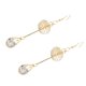 thumbnail image 5 of Pendientes largos colgantes Zulema de gota de cristal dorados para mujer de boda, 5 of 6