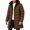 A1-Coffee, variant on Men's Winter Puffer Jacket Zippered Hooded Warm Thick Padded Parka Coat Outerwear with Pockets