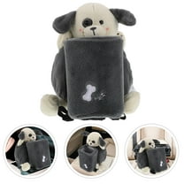 FRCOLOR Car Tissue Box Holder and Trash Bin Cute Animal Tissue Organizer Car Interior Armrest Storage and Decorative Tissue Box Holder