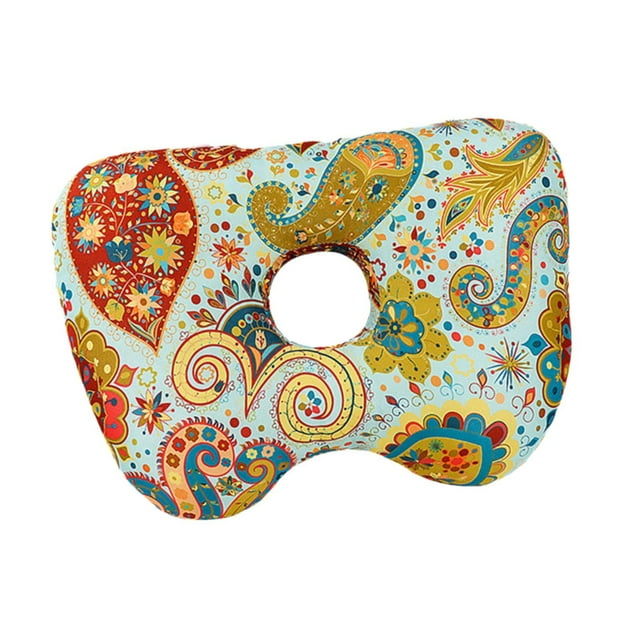 Luzkey Ear Piercing Pillow with Hole, Washable And Removable Cover, Made of Breathable And Relaxing Polyester, Ideal for People Who Sleep on Their Back. B