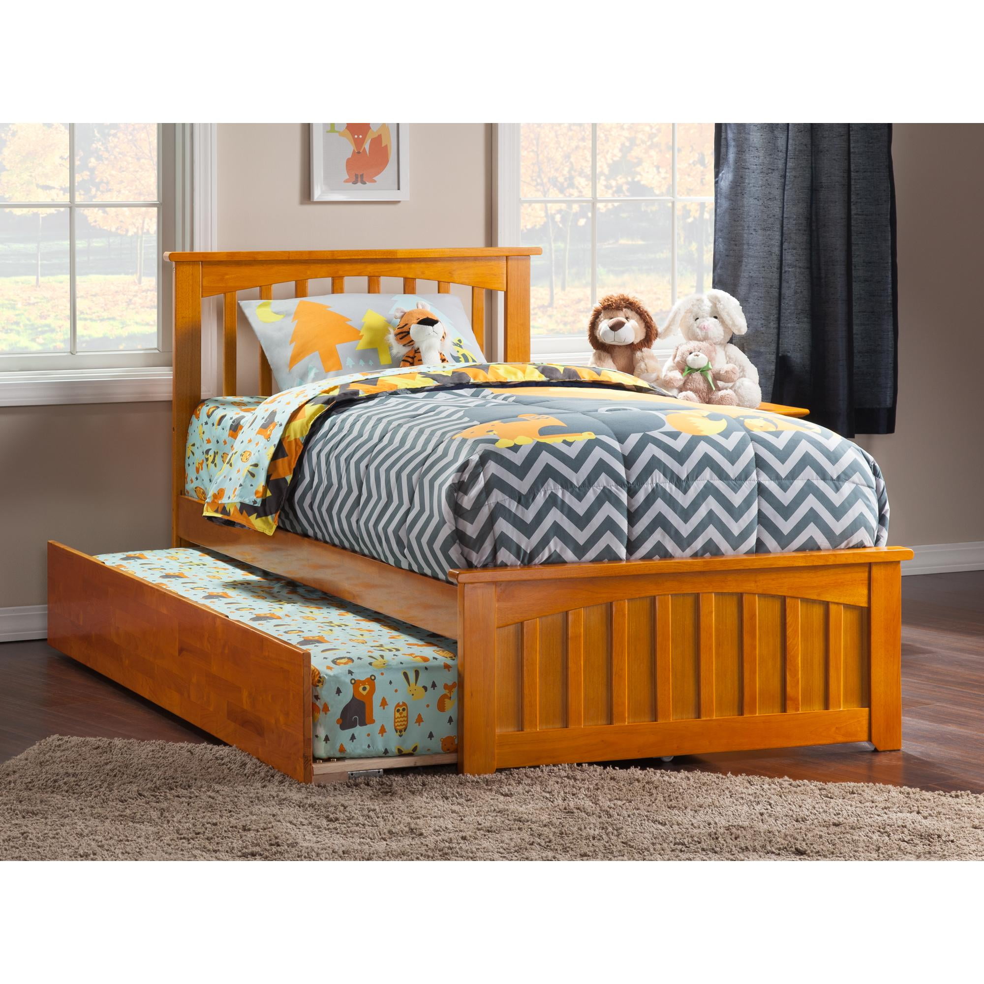Mission Platform Bed with Matching Foot Board with Twin Size Urban