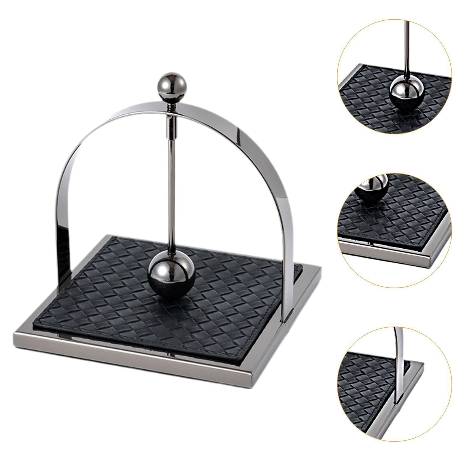 Fiocias Dining Paper Towel Holder Stainless Steel with Weighted Arm Tissue Dispenser for black
