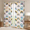 thumbnail image 2 of Manfei Boho Rainbow Pattern Blackout Curtains Set of 2 (52x84 Each),bohemian Exotic Style Window Curtains,Geometric Polka Dots Curtains and Drapes For Kids,Breathable Home Decor, 2 of 6