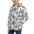 thumbnail image 2 of Rocae Hand Drawn Snake for Zip Up Hoodies for Teen Sweatshirt with Hood-Medium, 2 of 6