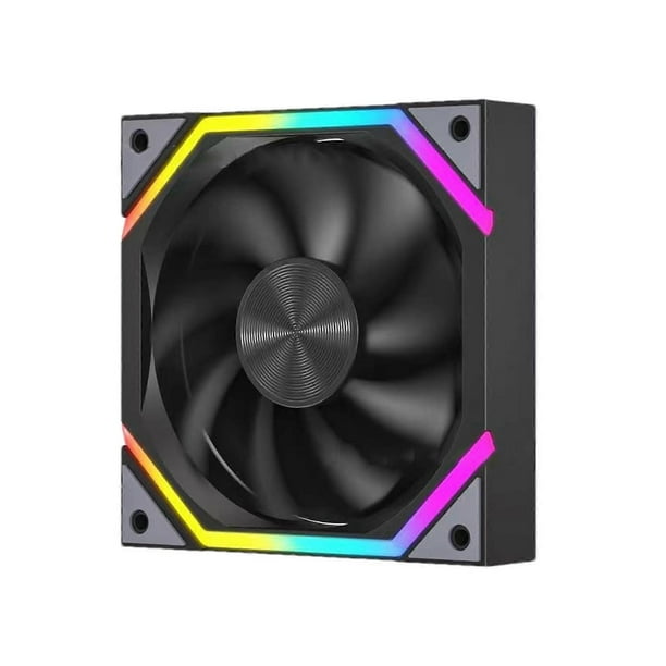 PC Case Fan, 120 mm PC Fan, ARGB Cooler Case Silent Fan Support Speed and Temperature Control