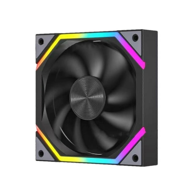 PC Case Fan, 120 mm PC Fan, ARGB Cooler Case Silent Fan Support Speed and Temperature Control