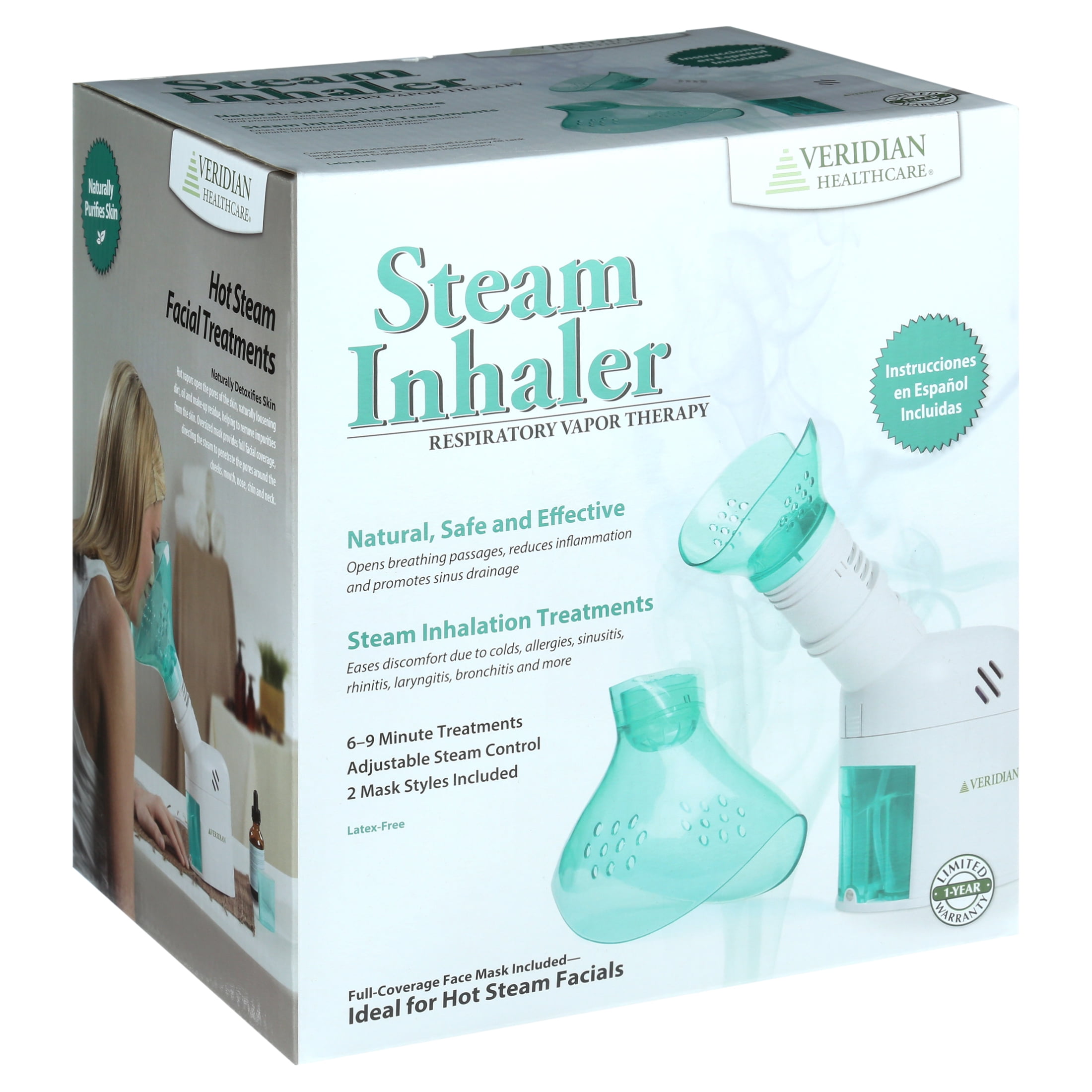 Buy Veridian Steam Inhaler Respiratory Vapor Therapy System Online at