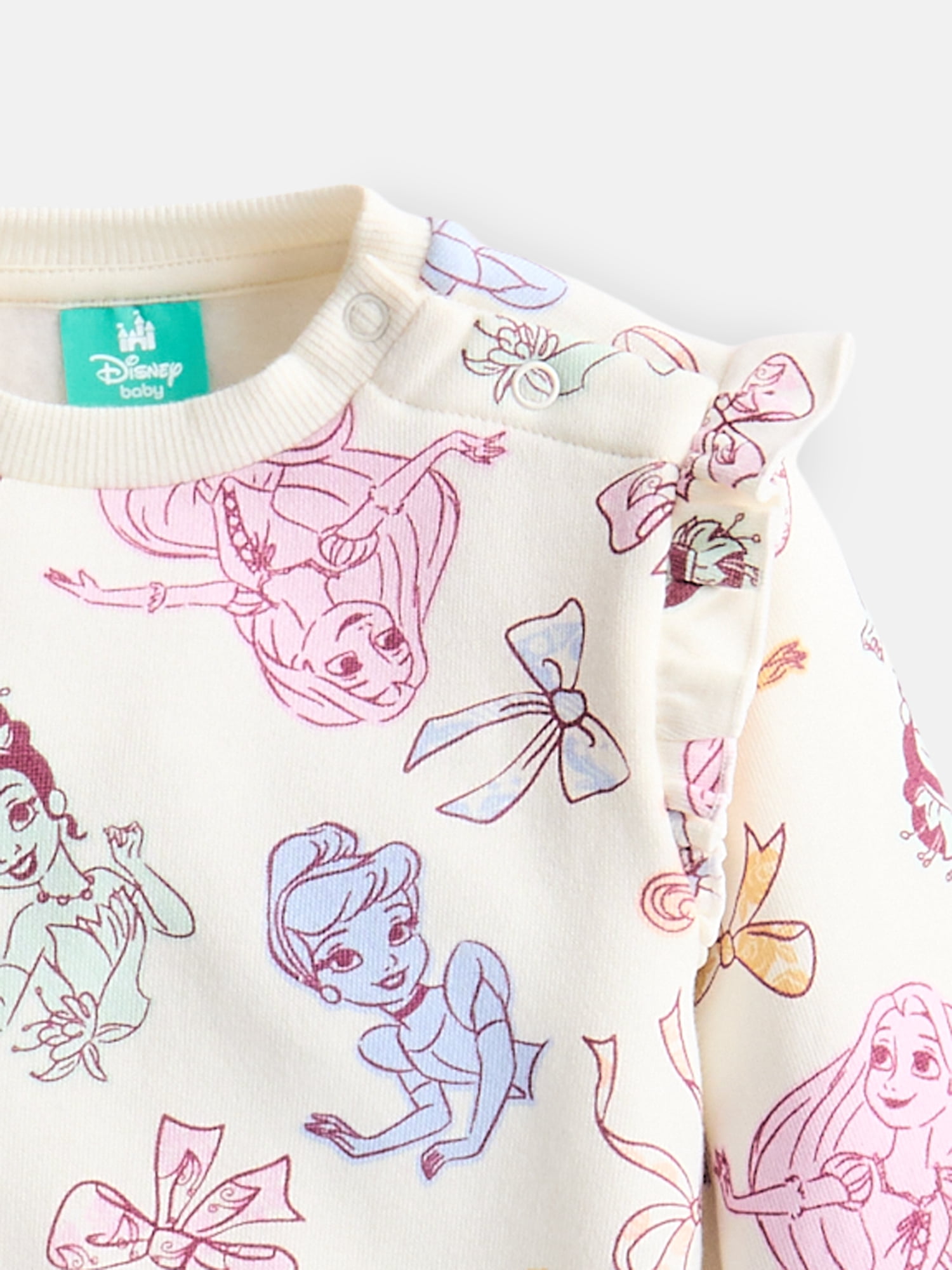 Disney Princess Baby Girls' Fleece Sweatshirt and Joggers Set, 2-Piece, Sizes 0/3M-24M