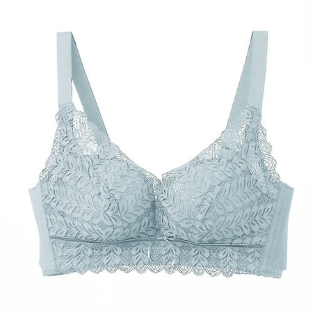 Sexy Lace Bras for Women No Underwire Full Coverage Padded Bralettes Wireless Everyday T Shirt Bra with Extender