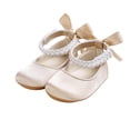 thumbnail image 7 of Fozruso Princess Shoes for Girls,Sizes 5 Toddler,Baby Girls First Walking Sandals Soft Sole Shoes With Pearl For Fall Dance, 7 of 7