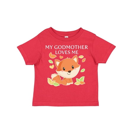 

Inktastic My Godmother Loves Me- Little Fox Gift Toddler Boy or Toddler Girl T-Shirt