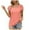 Orange, variant on Timegard Womens Tops Summer Casual Drop Shoulder Ruched Short Sleeve Slim Comfy Solid Color Tops Tee