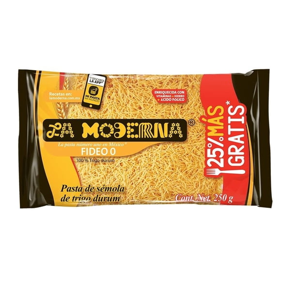 Sopa de fideo La Moderna N.0, 250 g