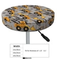 thumbnail image 2 of Goofa Retro Excavator Printed Stool Covers Round, Waterproof Round Bar Stool Covers Anti-Slip Round Bar Stool Seat Cover with Elastic Bands Durable -, 2 of 7