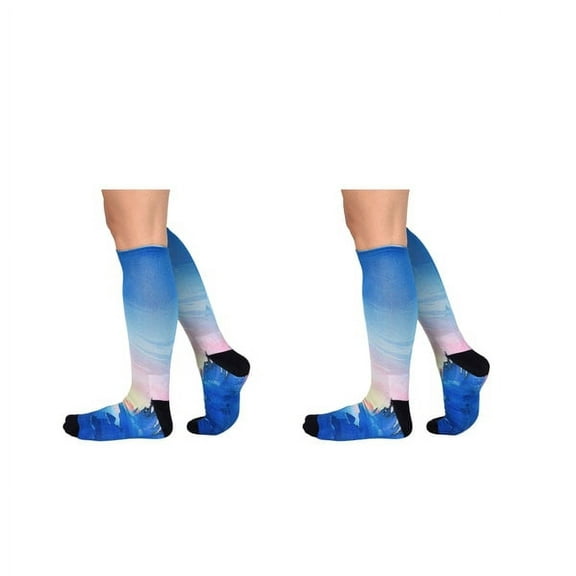 Sierra Socks Sunset Stream Pattern CoolMax Socks, Nature Collection for Men & Women Eco-Friendly Knee High Socks