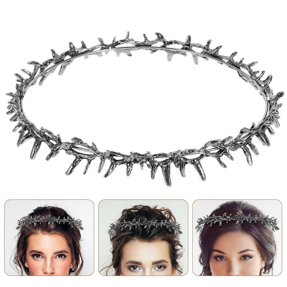 Luxshiny Thorn Crown Headband Lightweight Party Headpiece Unique Medieval Wedding Bridal Accessory