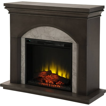 Prokonian Electric Fireplace with 41" Cool Gray Mantel