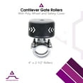 thumbnail image 5 of 4" x 2.5" Cantilever Gate Roller | with Poly Wheel & Safety Cover | Chain Link Gate Rollers | Heavy Duty for Sliding Gates | Industrial Design | Set of 4, 5 of 8