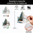 thumbnail image 4 of pdqouc Christmas Snowman & Tree 2D Acrylic Table Decor Festive Desktop Ornament for Home Living Room Table Shelf Desk Fireplace Mantle Tabletop Christmas Decorations, 4 of 7