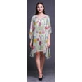 thumbnail image 2 of Bimba Flower Short Caftan Midi Dress Beach Swimwear Cover up WomensÂ&nbsp;Kaftan-4X-5X, 2 of 5