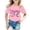 T10-Pink, variant on Rhuody Toddler Girls Tops Round Neck Letter Graphic Short Sleeve Tee 3-4 Years Beige