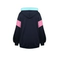 thumbnail image 6 of Seyurigaoka Women Hooded Sweatshirts Contrast Color Casual Loose Long Sleeve Pullover Tops with Pockets Autumn Streetwear, 6 of 7