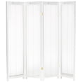 thumbnail image 2 of Red Lantern 6 ft. Tall White Shutter Room Divider - 4 Panel Freestanding, 2 of 6