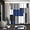 Abstract Geometric Dark Blue, variant on Grey Geometric Shower Curtain Set with Toilet Lid Cover and Non-Slip Rugs for Bathroom, Black White Checkered 4 Pcs Shower Curtain, Modern Abstract Bathroom Set with 12 Hooks