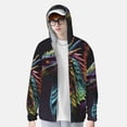 thumbnail image 2 of KLL Dragon avec Imprimé Queue Colorée Sweat à Capuche Extérieur Protection Solaire UPF 50+ pour Hommes et Femmes Manches Longues Pêche Randonnée Performance-Petit, 2 of 7