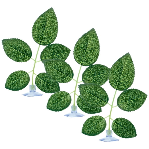 KAKOWELY 3 plantas artificiales decorativas resistentes al desgaste para acuarios, decoraciones reemplazables.