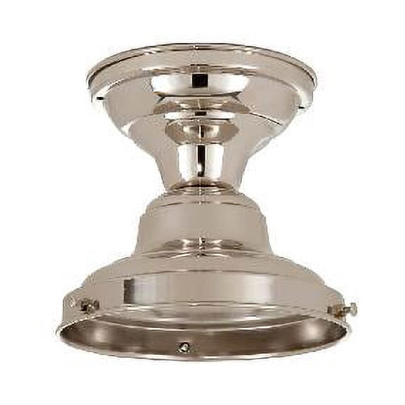 B&P Lamp® Wired School House Fixture, Nickel Finish, 4 Inch Fitter