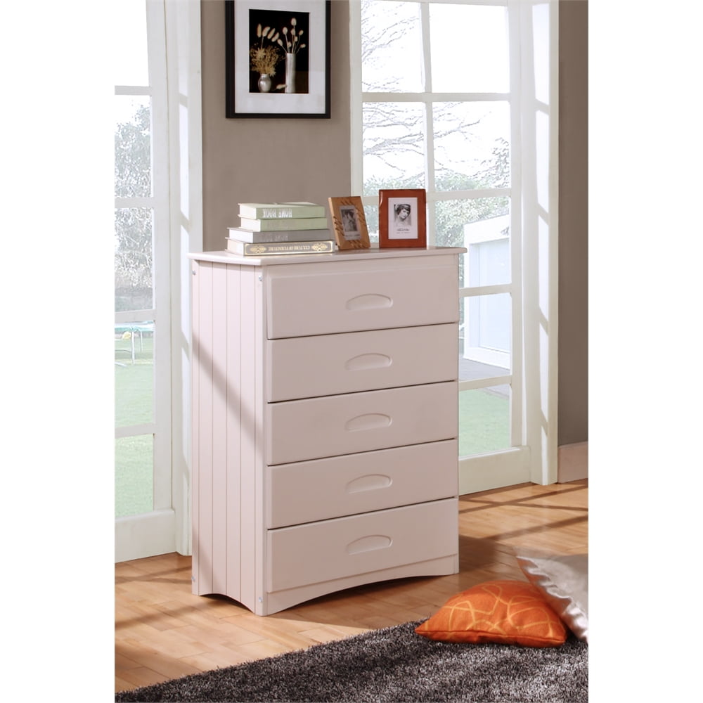 American Furniture Classics Model 0255, Solid Pine Five Drawer Chest in