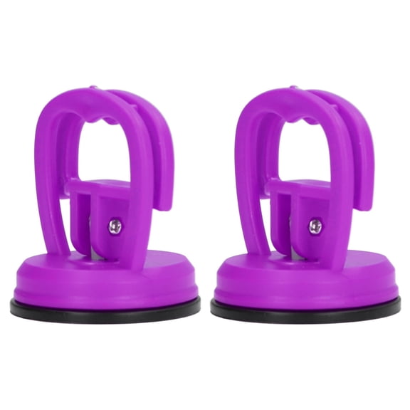 2 Pack Glass Suction Cup Floor Gap Fixer Lifter Floor Tile Suction Cup for Lifting Moving Glass, Tiles, Mirror with Buckle Puller purple