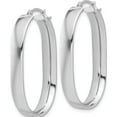 thumbnail image 2 of 14K White Gold Oval Hoop Earrings (31 X 16.6) Made In Peru tf1114w, 2 of 5