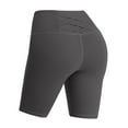 thumbnail image 1 of PEASKJP Women's Bike Shorts High Waist Soft Stretch Cycling Shorts Running Workout Shorts Grey 3XL, 1 of 3