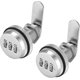 thumbnail image 1 of Click image to open expanded viewVIDEO2 Pack Combination Cam Lock Password Coded Lock 3-Digit Security Cabinet Cam Lock 3/4 Inch Cylinder Chrome Finis, 1 of 4