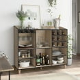 thumbnail image 5 of Furniture of America Lockbridge Modern Wood 8-Shelf Buffet in Natural Oak, 5 of 8