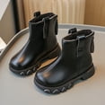 thumbnail image 6 of Black Youth Insulated Footwear With Zip Back And Secure Closure On Man-Made Leather Upper, For Cold Days, 6 of 9