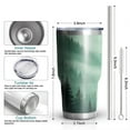 thumbnail image 6 of 30oz Misty Forest Landscape Tumblers Stainless Steel Tumbler with Lid and Straw,Vacuum Insulated Double Wall Travel Tumbler Cups Mug with Cleaning Brush for Coffee,Tea, 6 of 7