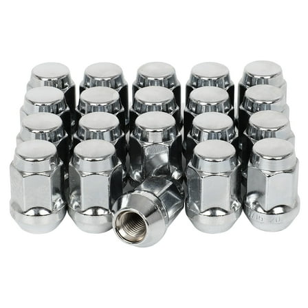 cciyu Set of 20 Chrome Lug Nuts 7/16" Wheel Lug Nuts Closed End Lug for Chevrolet for GMC for Jeep