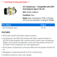 thumbnail image 2 of A/C Compressor - Compatible with 2001 Ford Explorer Sport 4.0L V6, 2 of 2