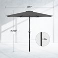 thumbnail image 3 of Sombrilla de patio exterior Simple Deluxe de 9 pies con inclinación y manivela, 3 of 7