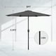 thumbnail image 3 of Sombrilla de patio exterior Simple Deluxe de 9 pies con inclinación y manivela, 3 of 7