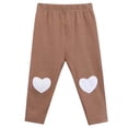 thumbnail image 2 of Loopsun Toddler Girls Leggings 0 to 8 Years Heart Patches Elastic Waist Thin Casual Pants, 2 of 3