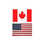 Canada & USA Flag Set (2-Pack) (3 by 5 feet)