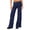 Polka Dot Blue, variant on Women High Waisted Flare Pants Fold Over Waist Yoga Pants Stretchy Wide Leg Lounge Pants Casual Bell Bottom Trousers